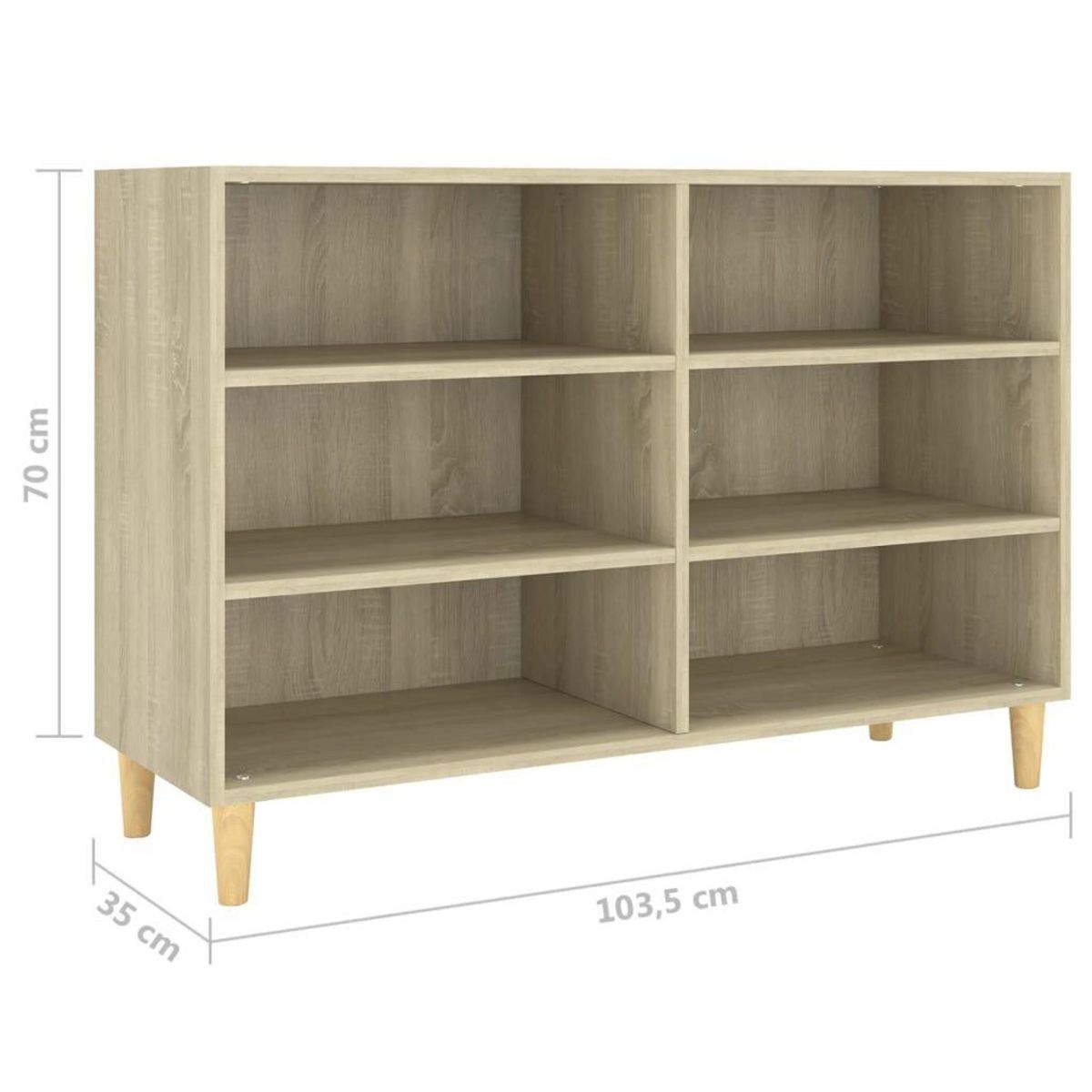 VIDAXL Buffet chene sonoma 103,5x35x70 cm bois d'ingenierie