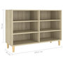 Voir la diapositive 6 : VIDAXL Buffet chene sonoma 103,5x35x70 cm bois d'ingenierie