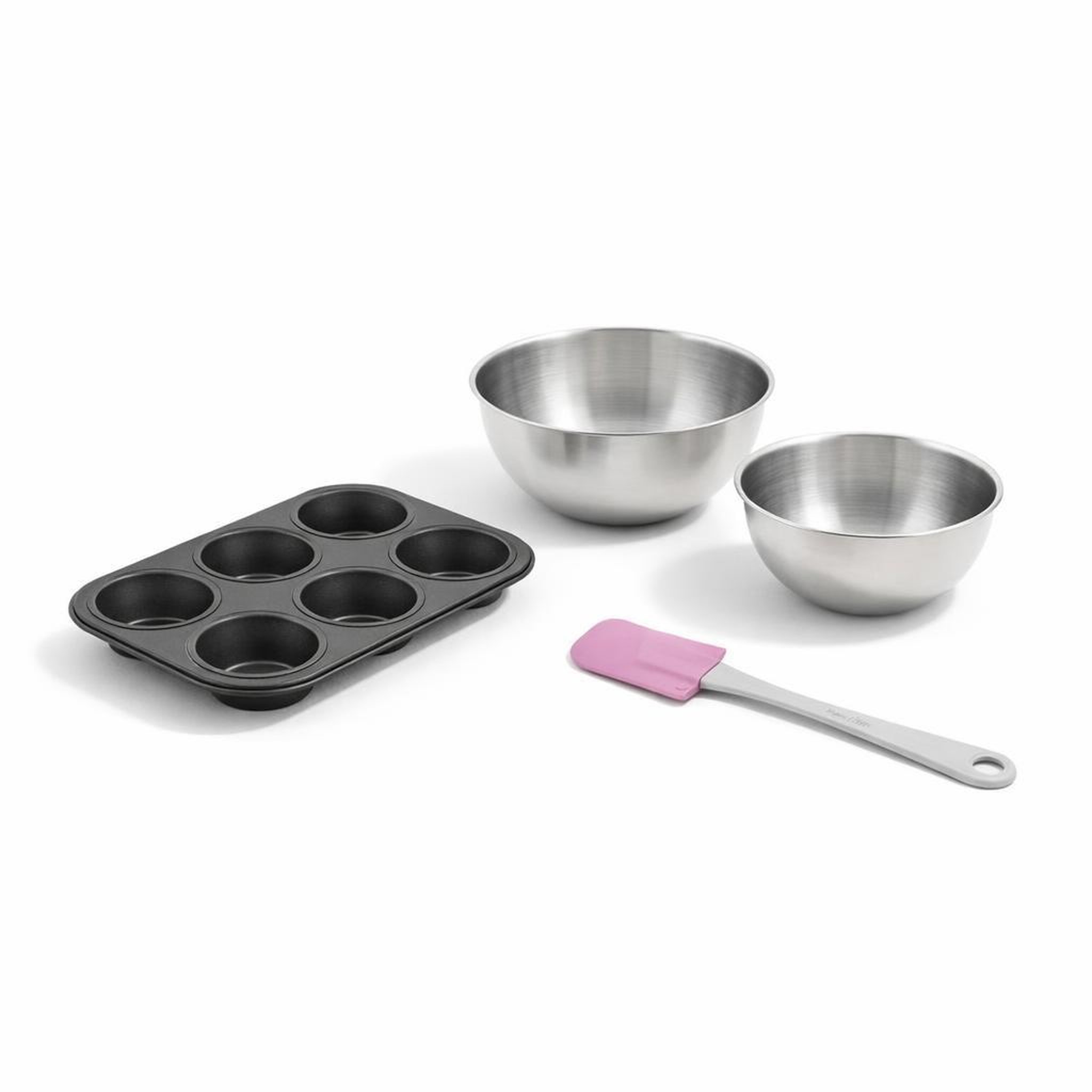 ZENKER Set de 4 ustensiles de pâtisserie moule à gâteaux 2 bols et spatule pâtisserie black mettallic black mettallic zenker  black mettallic