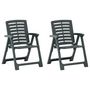 Voir la diapositive 3 : VIDAXL Ensemble de bistro pliable 3 pcs Plastique Vert