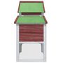 Voir la diapositive 6 : VIDAXL Poulailler moka 186,5x58,5x113 cm bois massif de pin