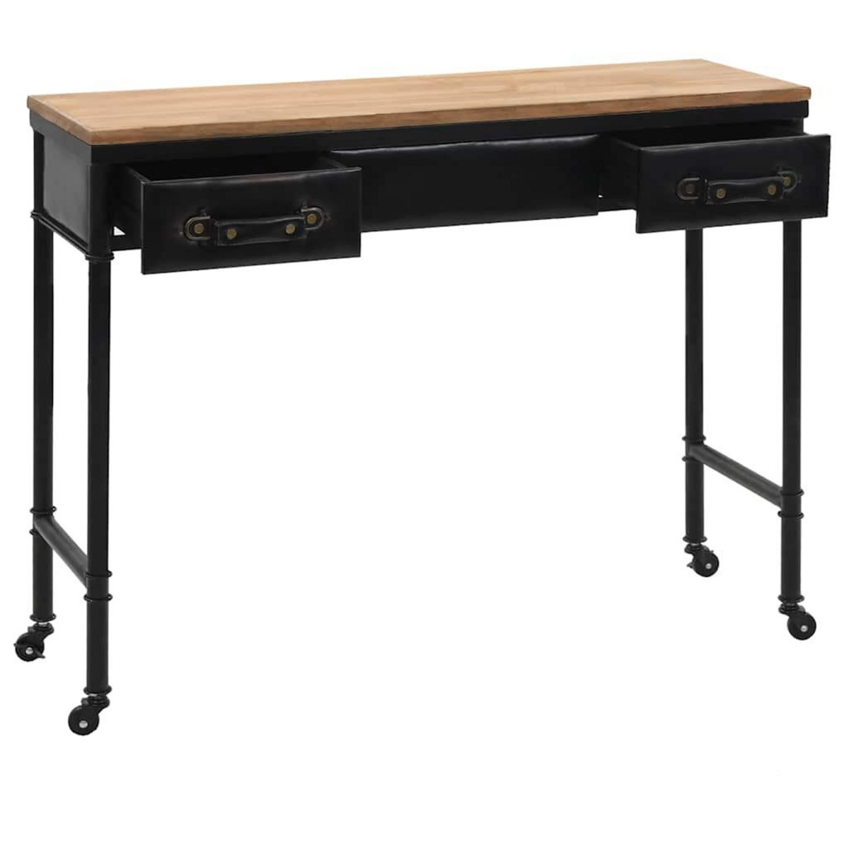 VIDAXL Table console MDF et bois de sapin 100 x 33,5 x 80 cm