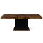 Voir la diapositive 3 : ID MARKET Table à manger extensible rectangle EDEN 6-10 personnes bois effet vieilli et noir 160-200 cm