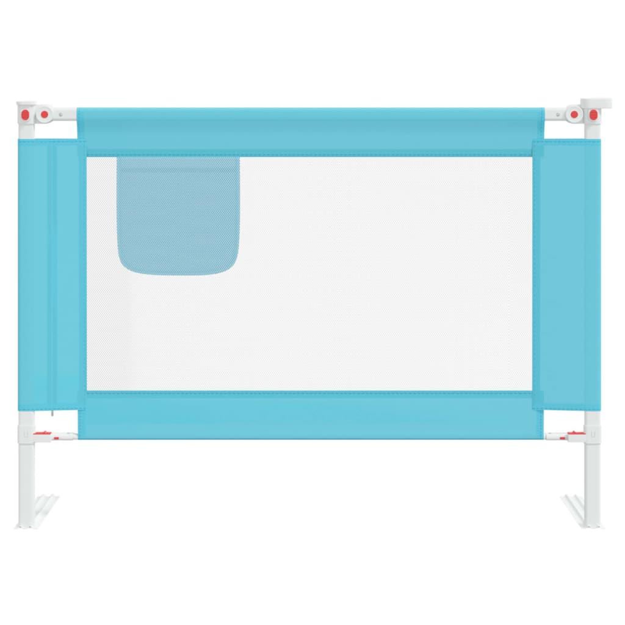 Voir la diapositive 3 : VIDAXL Barriere de securite de lit enfant Bleu 90x25 cm Tissu