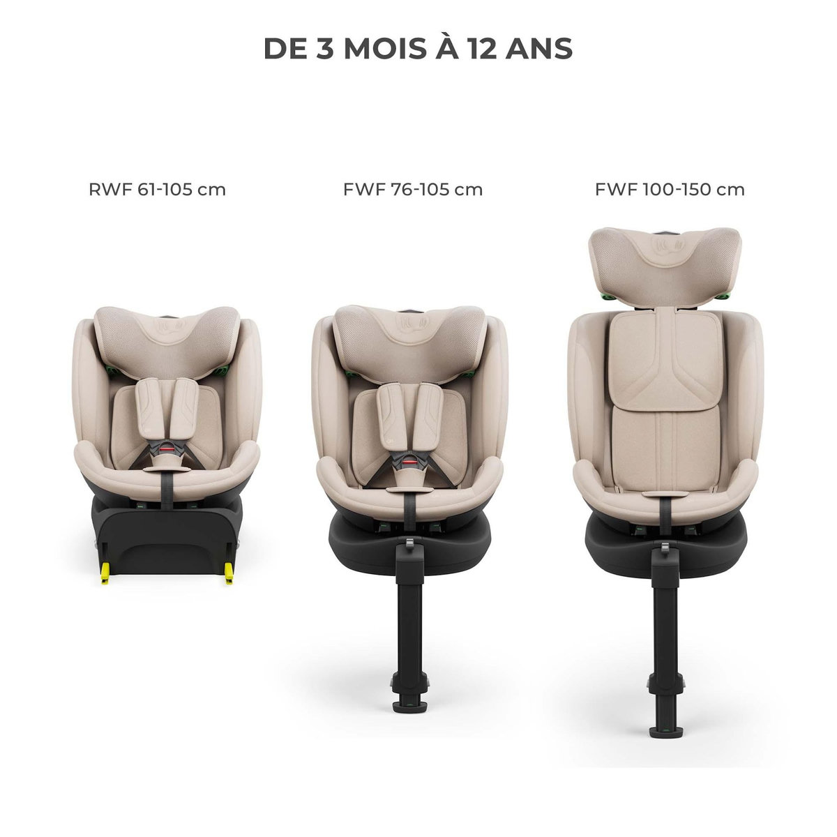 KINDERKRAFT Siège auto isofix enfant réglable