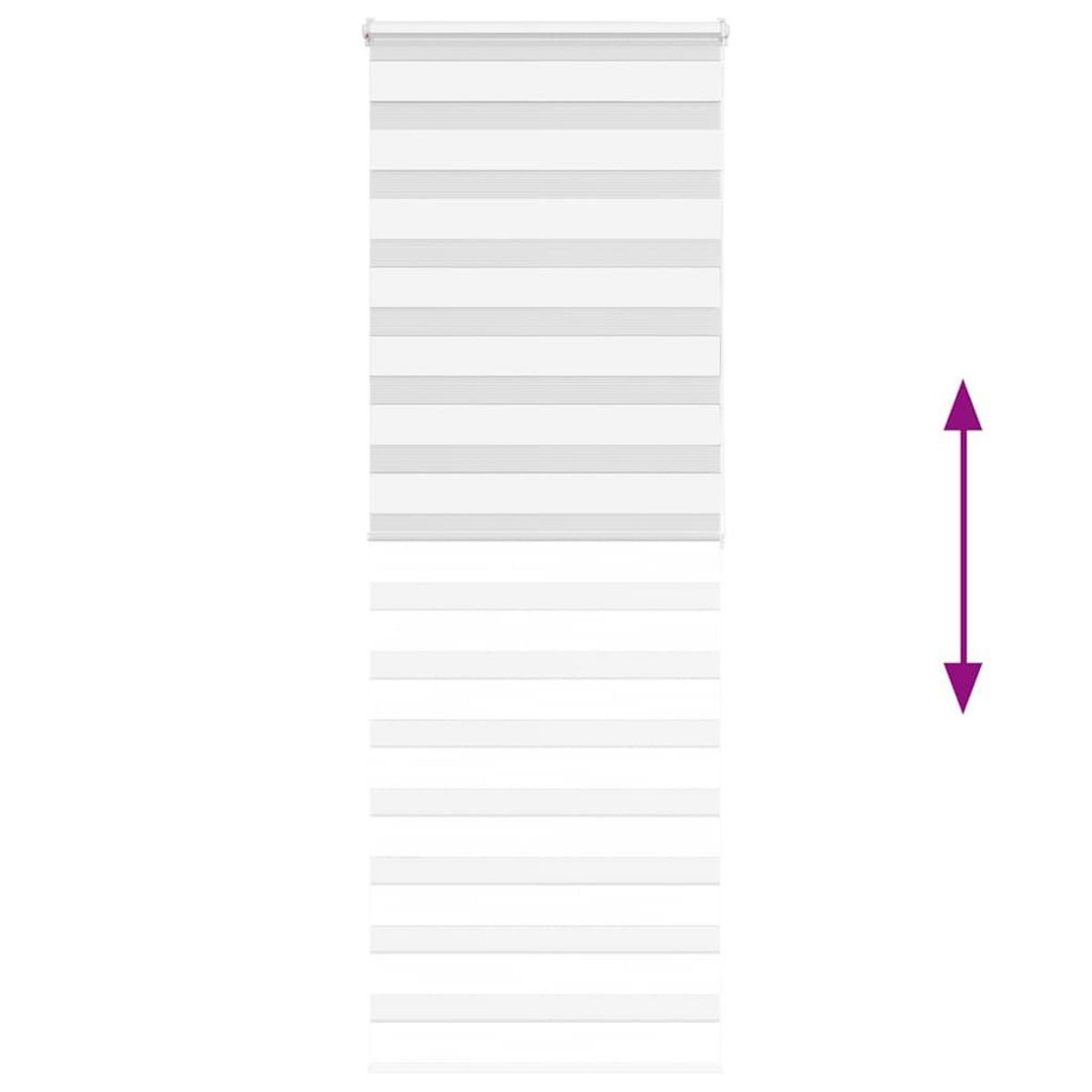 VIDAXL Store zebre blanc 80x200 cm largeur du tissu 75,9 cm polyester