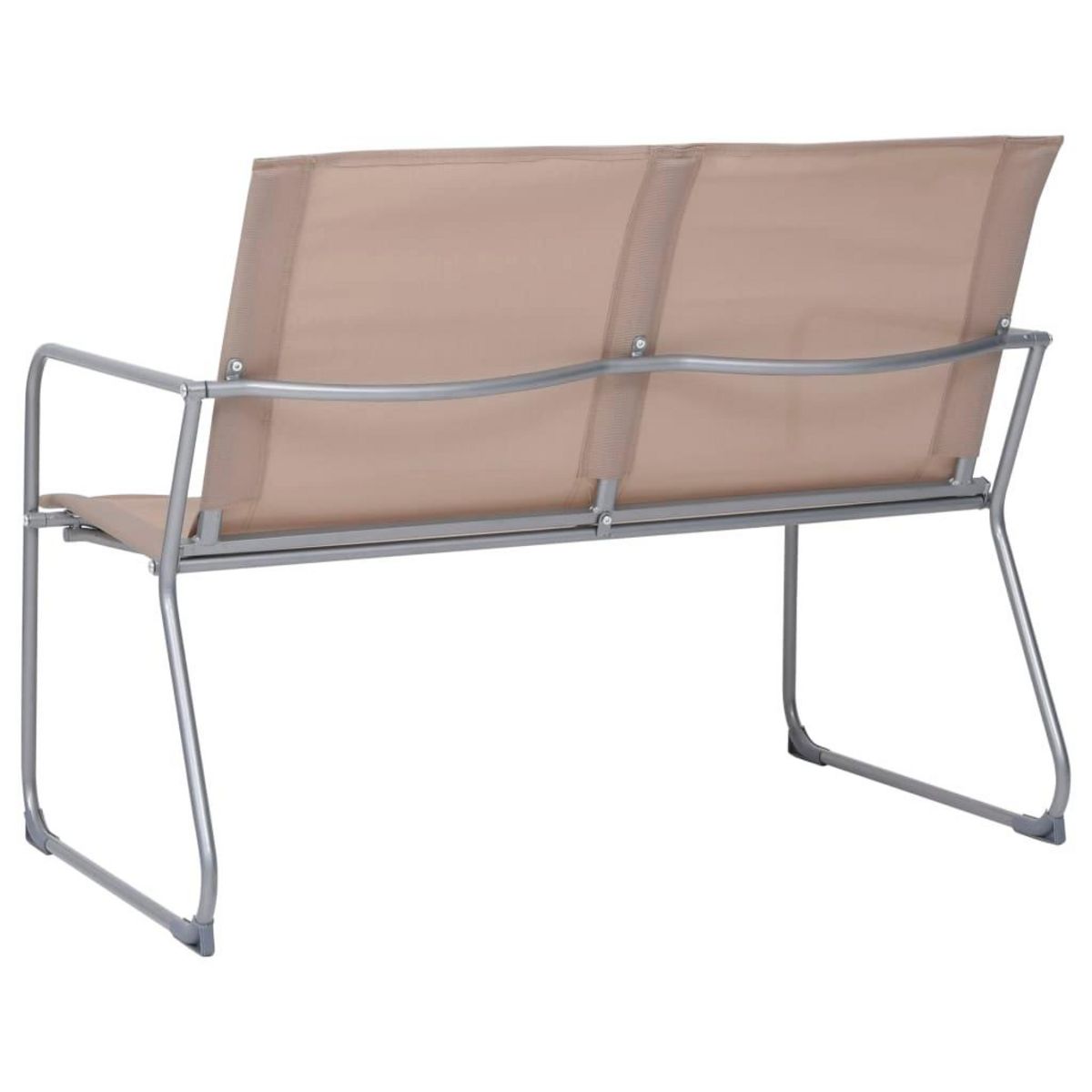 VIDAXL Salon de jardin 4 pcs Tissu et acier Taupe