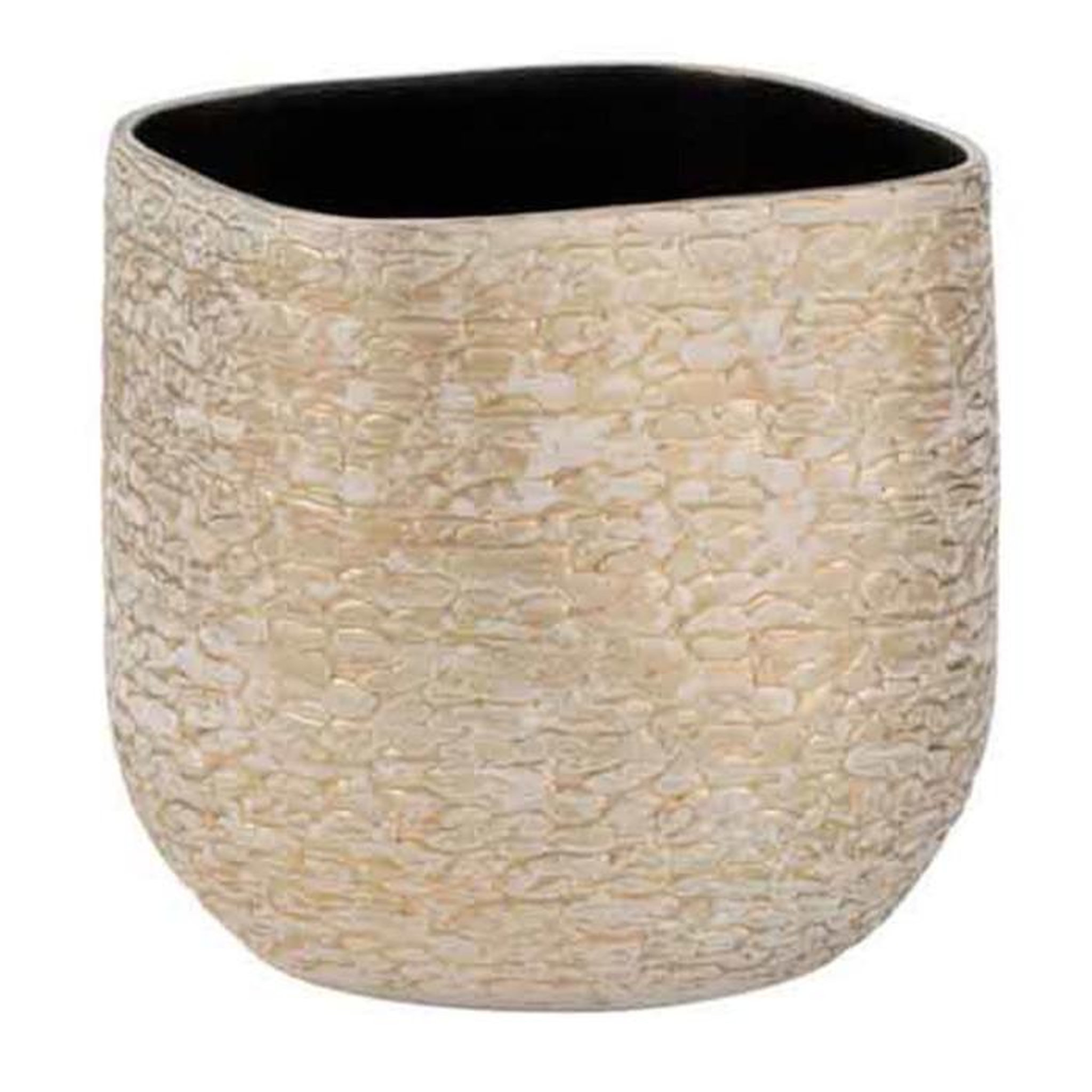 Voir la diapositive 1 : Paris Prix Cache-Pot en Céramique  Audrey  27cm Champagne