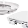 Voir la diapositive 4 : tectake Siège Wc pour des sièges de toilettes standard à motif blanc