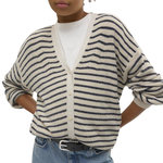 Vero Moda Gilet Marine/Beige à Rayures Fille Vero Moda Newlex. Coloris disponibles : Bleu