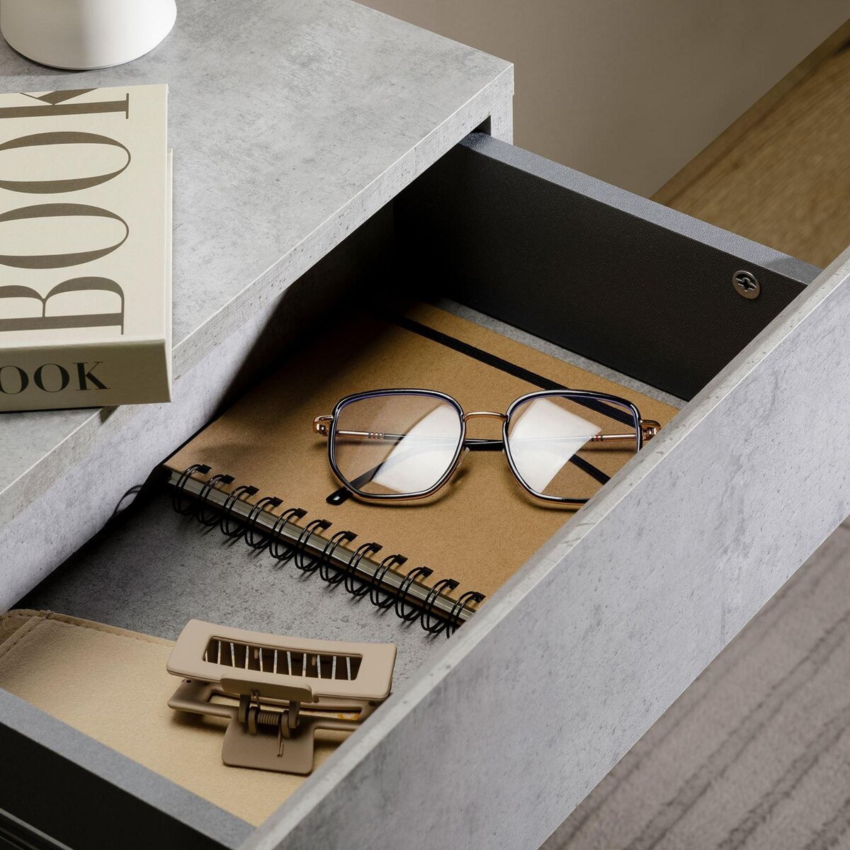 IDIMEX Chevet suspendu FLORENT, en mélaminé