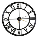 HOME MANIA Horloge murale en métal Wall. Coloris disponibles : Bicolore, Blanc