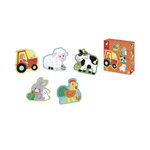 Juratoys-Janod 5 puzzles evolutifs Ferme