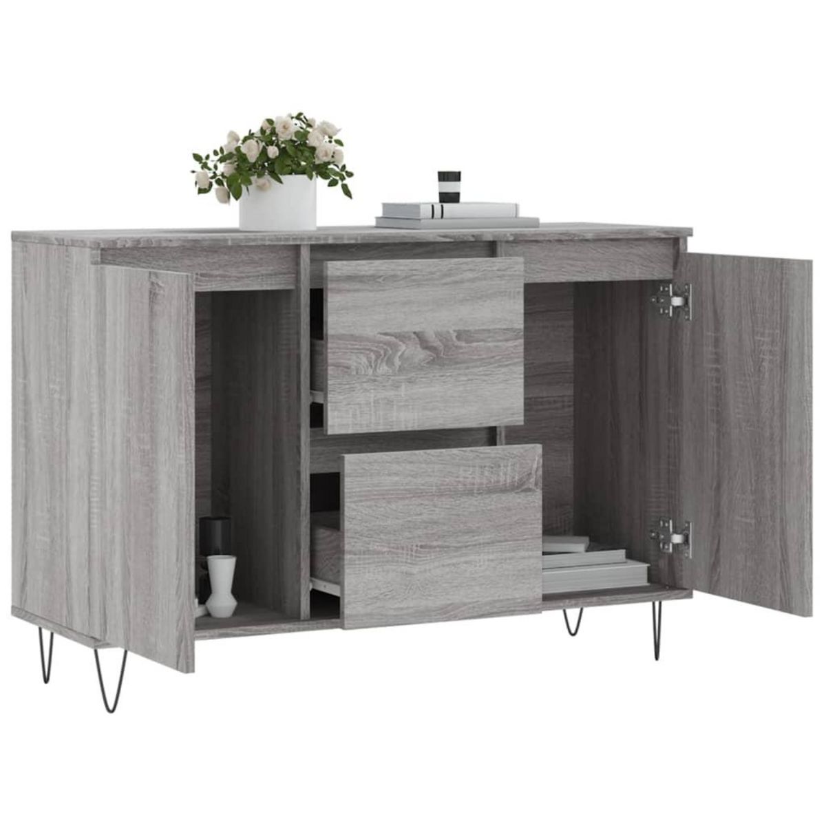 VIDAXL Buffet sonoma gris 104x35x70 cm bois d'ingenierie