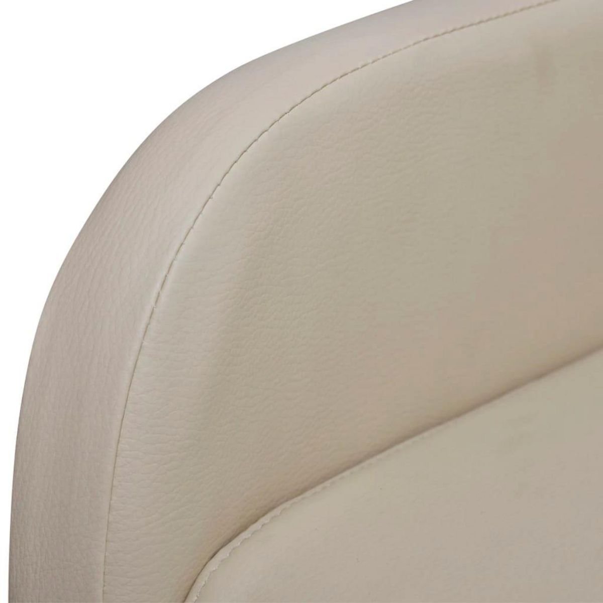 VIDAXL Fauteuil pliable creme similicuir