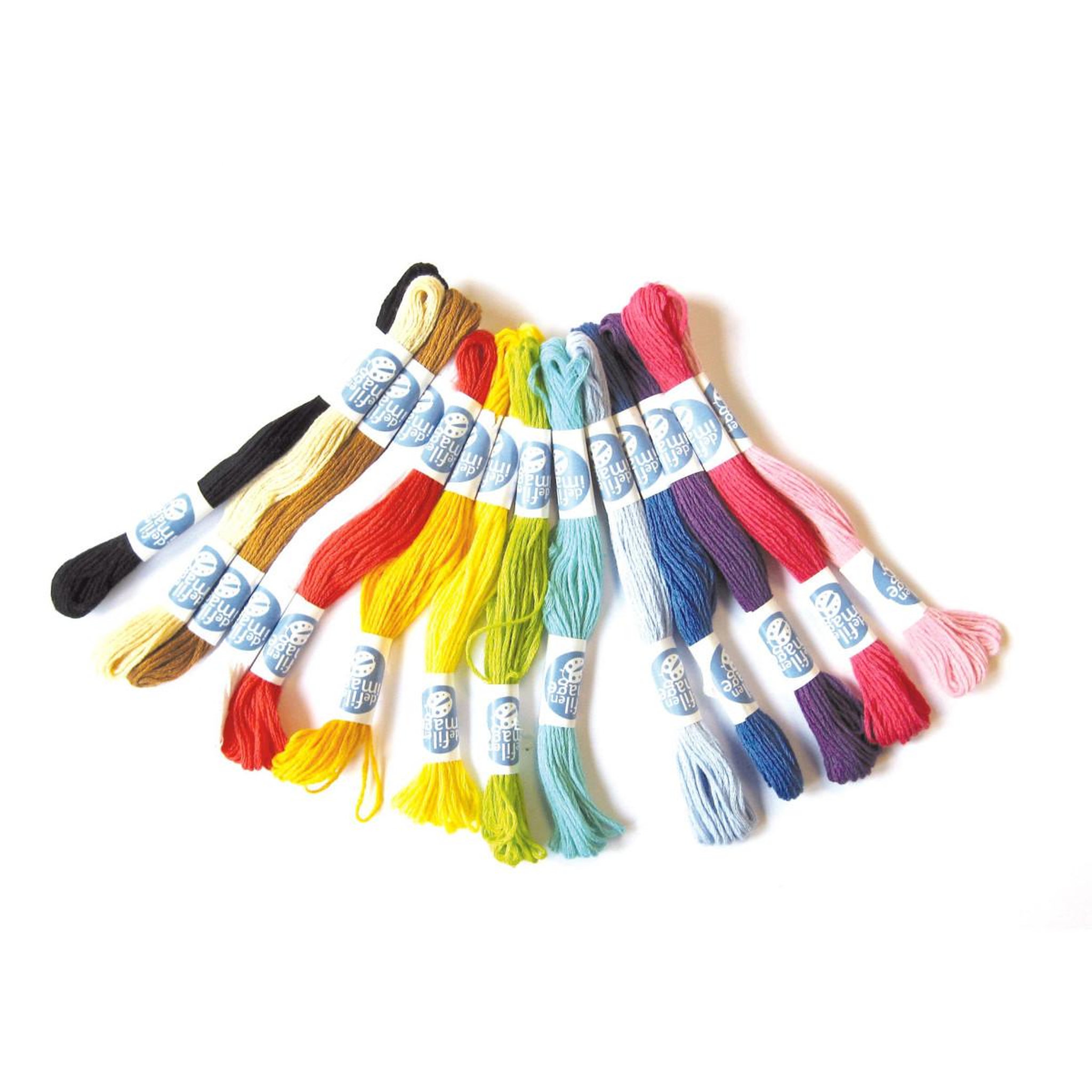 HOMEA Lot de 14 Echevettes  Bracelet Brésilien  22cm Multicolore