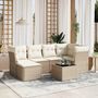 Voir la diapositive 1 : VIDAXL Salon de jardin avec coussins 7 pcs beige resine tressee