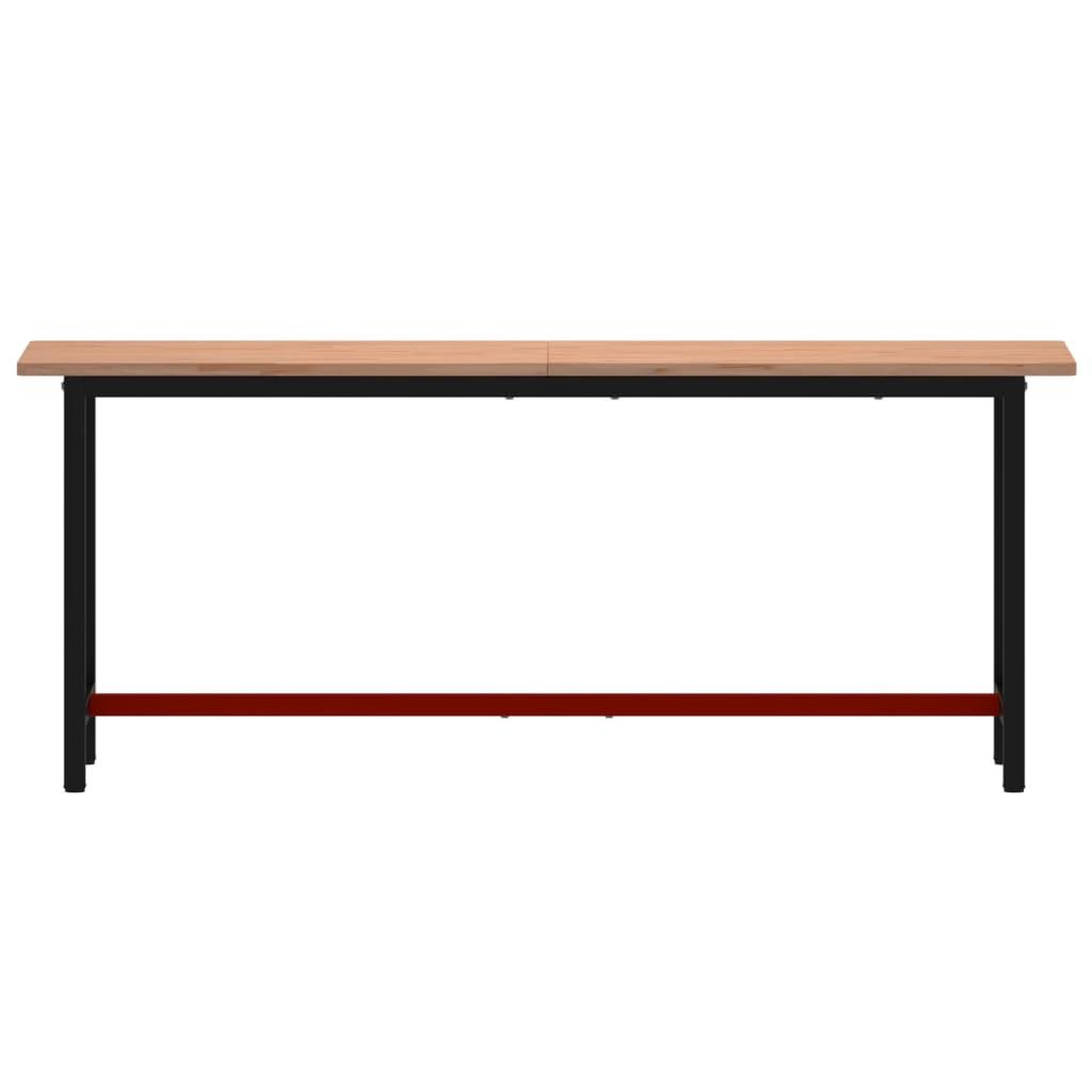 Voir la diapositive 3 : VIDAXL Etabli 200x55x81,5 cm bois massif de hetre et metal