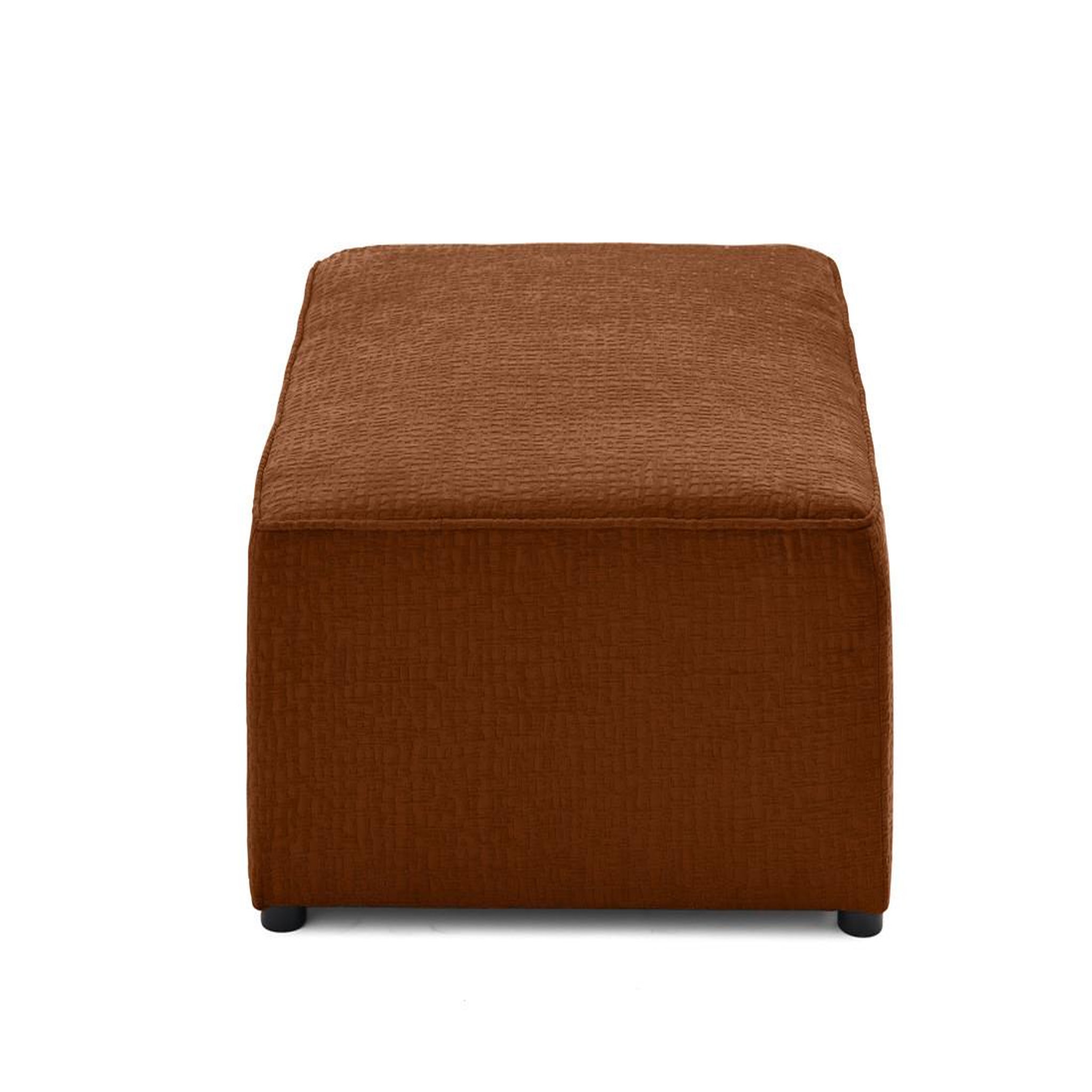 Voir la diapositive 4 : BEST MOBILIER Topaze - pouf - en tissu velours relief