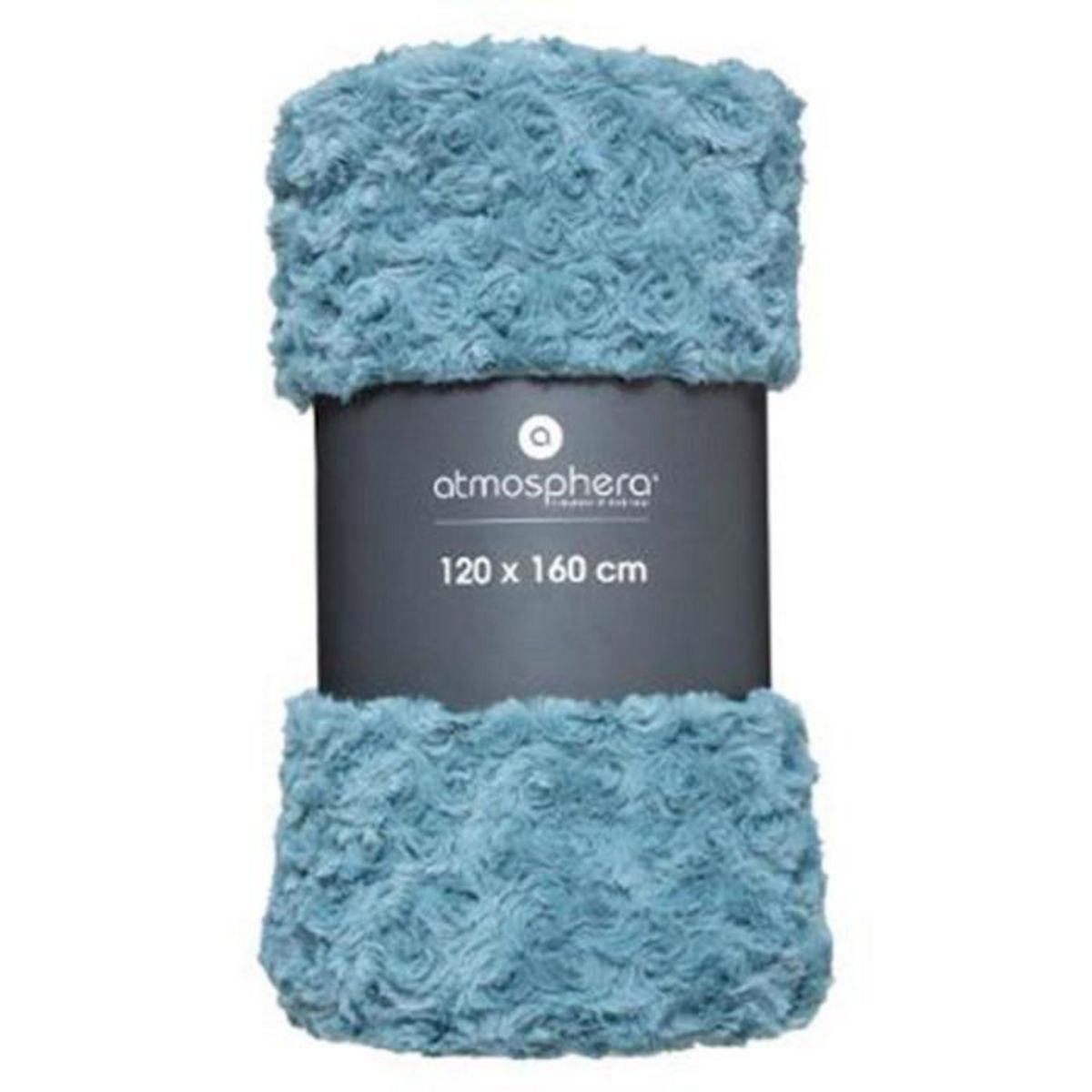 ATMOSPHERA Plaid Imitation Fourrure  Bouclée  120x160cm Orage