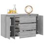 Voir la diapositive 3 : VIDAXL Buffet avec 3 tiroirs sonoma gris 120x41x75cm bois d'ingenierie