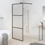Voir la diapositive 1 : VIDAXL Paroi de douche 90x195 cm Verre ESG depoli Noir