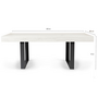 Voir la diapositive 6 : ID MARKET Table à manger extensible rectangle PHOENIX 4-8 personnes bois gris 160-200 cm