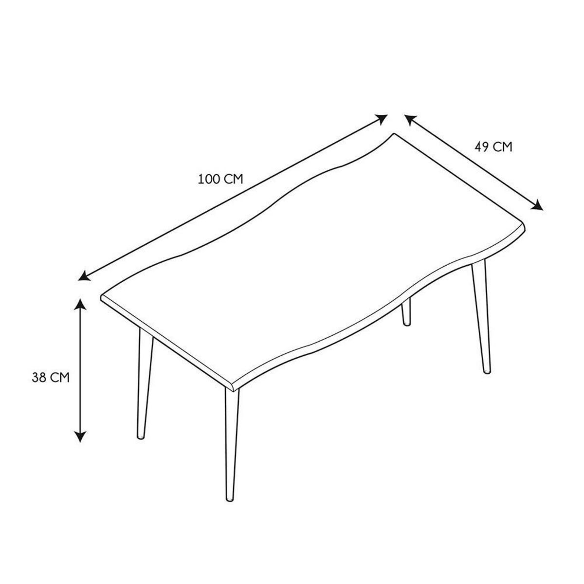The Home Deco Factory Table basse Forest noir