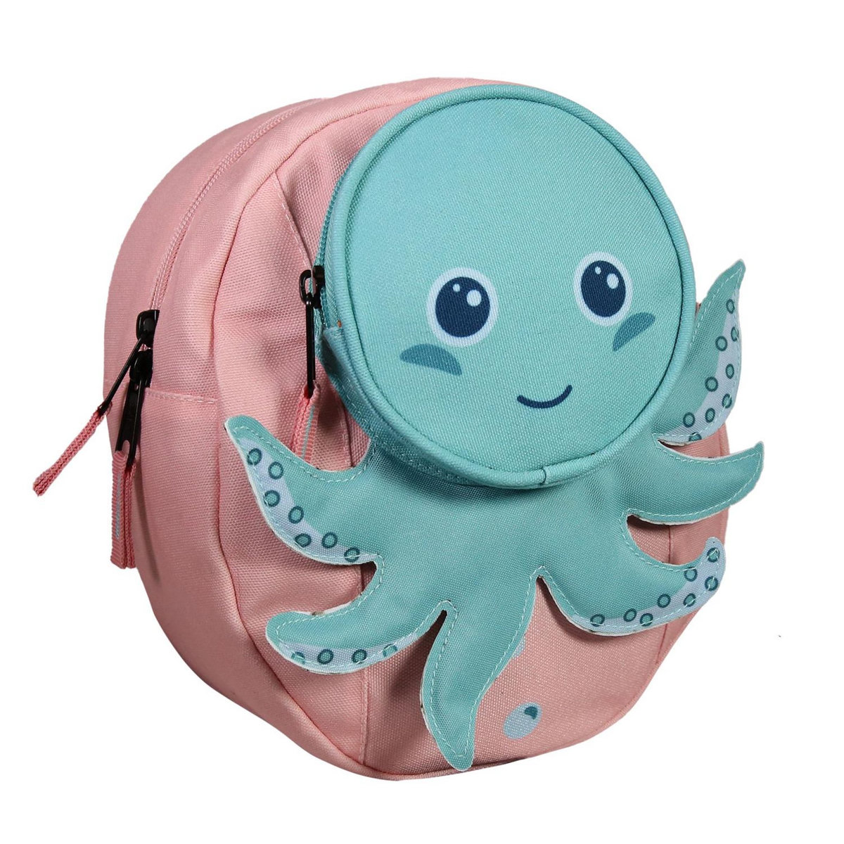 BODYPACK Bodypack - Sac à dos Goûter Poulpe Rose et Bleu - Fille - 1 Compartiment + Poche Avant - Bretelles Réglables - 29x33x15cm - Polyester - Accessoire Scolaire et Sortie
