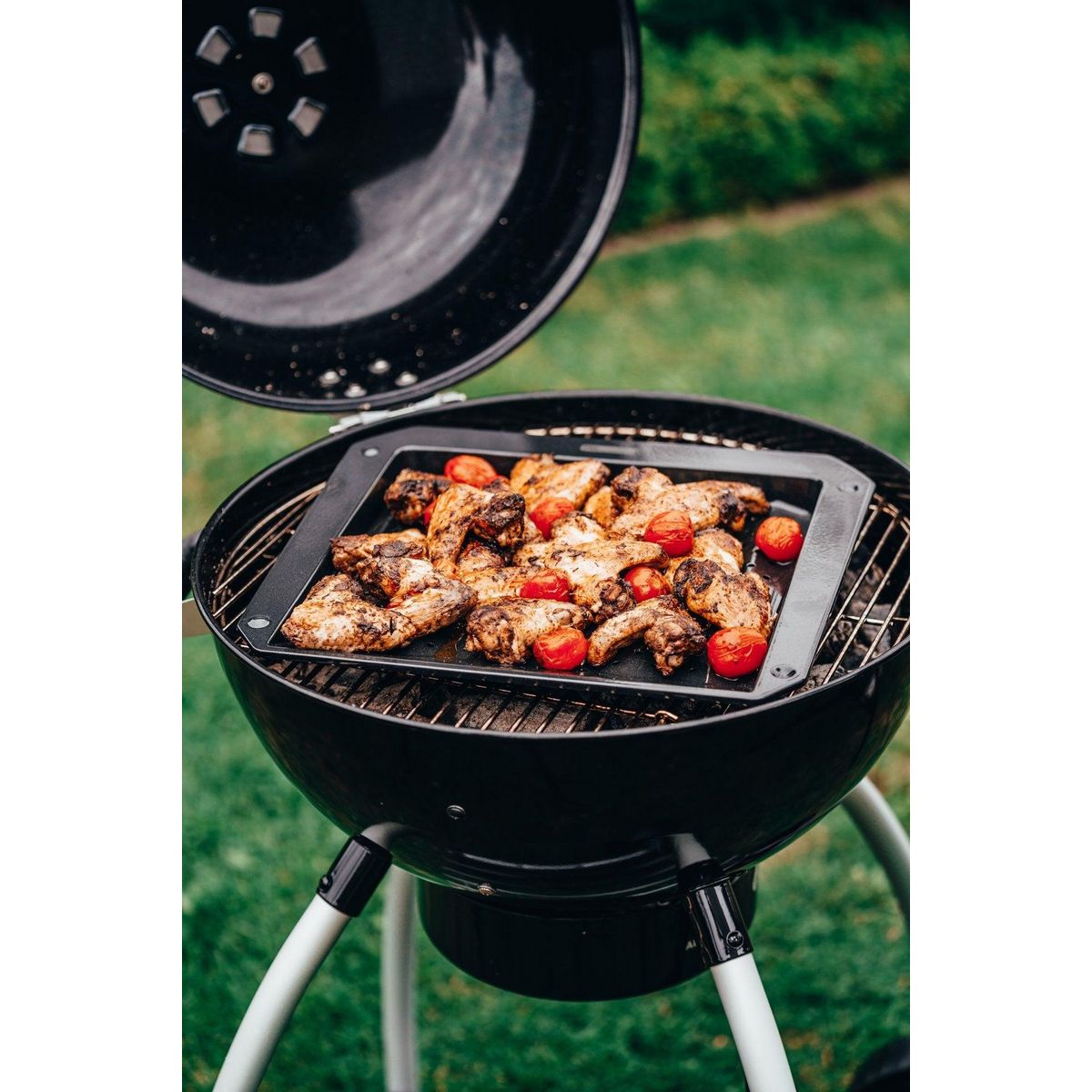 FM PROFESSIONAL Ensemble de 2 Plaques ondulée et perforée pour four et barbecue en tôle 38 x 33 cm FM Professional Barbecue