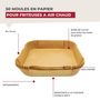 Voir la diapositive 3 : Fackelmann 50 Moules en papier cuisson pour air fryer carrés 16 cm Fackelmann Divers