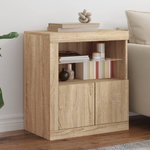 VIDAXL Buffet avec lumieres LED chene sonoma 60,5x37x67 cm