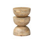 Voir la diapositive 1 : SWEEEK Table d'appoint. bout de canapé. table de chevet. tabouret en bois de manguier. Naturel. Sita. Ø30 x H 45cm