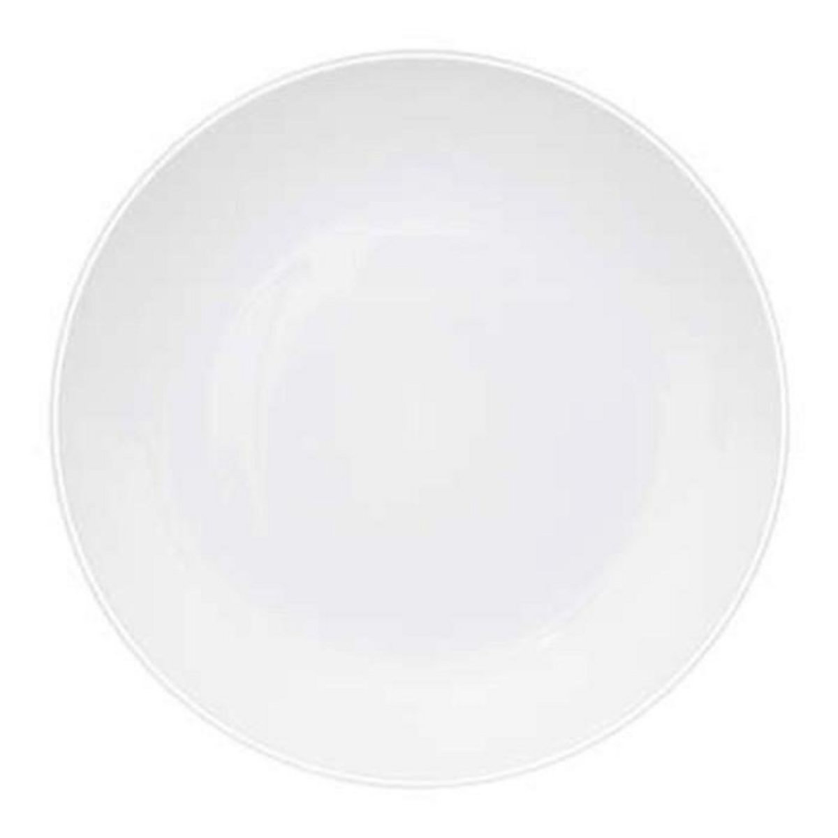 FIVE Lot de 6 Assiettes Plates Réutilisables  Square  25cm Blanc