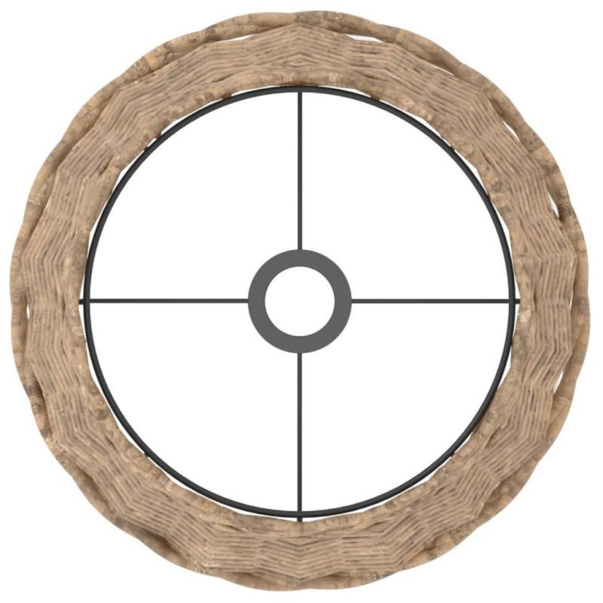 VIDAXL Abat jour marron Ø38x23 cm osier