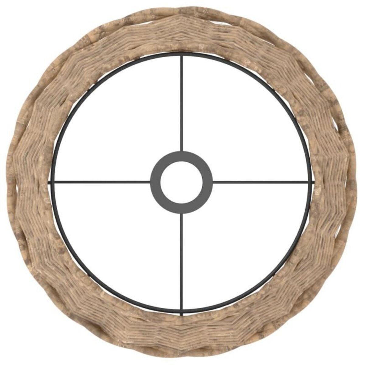 VIDAXL Abat jour marron Ø38x23 cm osier