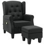Voir la diapositive 2 : VIDAXL Fauteuil de massage avec repose-pied Gris fonce Tissu