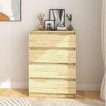 VIDAXL Armoire d'appoint 60x36x84 cm Bois de pin massif