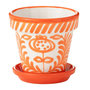 Voir la diapositive 1 : Paris Prix Pot Avec Soucoupe en Céramique  Granada  21cm Orange