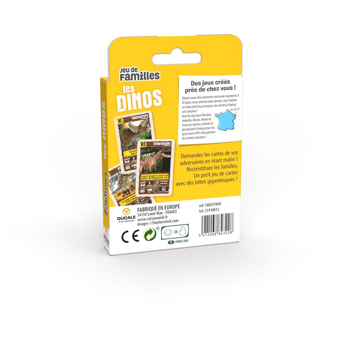 CARTAMUNDI Jeu de 7 familles Dinosaures