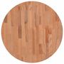 Voir la diapositive 2 : VIDAXL Dessus de table Ø60x4 cm rond bois massif de hetre