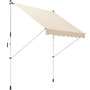 Voir la diapositive 1 : OUTSUNNY Store banne manuel rétractable 3L x 1,5l m inclinaison et hauteur réglable installation rapide métal alu polyester anti-UV beige