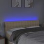 Voir la diapositive 3 : VIDAXL Tete de lit a LED Creme 144x5x78/88 cm Tissu