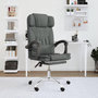 Voir la diapositive 1 : VIDAXL Fauteuil de massage inclinable de bureau Gris fonce Tissu
