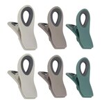 FIVE Lot de 6 Pinces Hermétiques  Magnétiques  6cm Multicolore