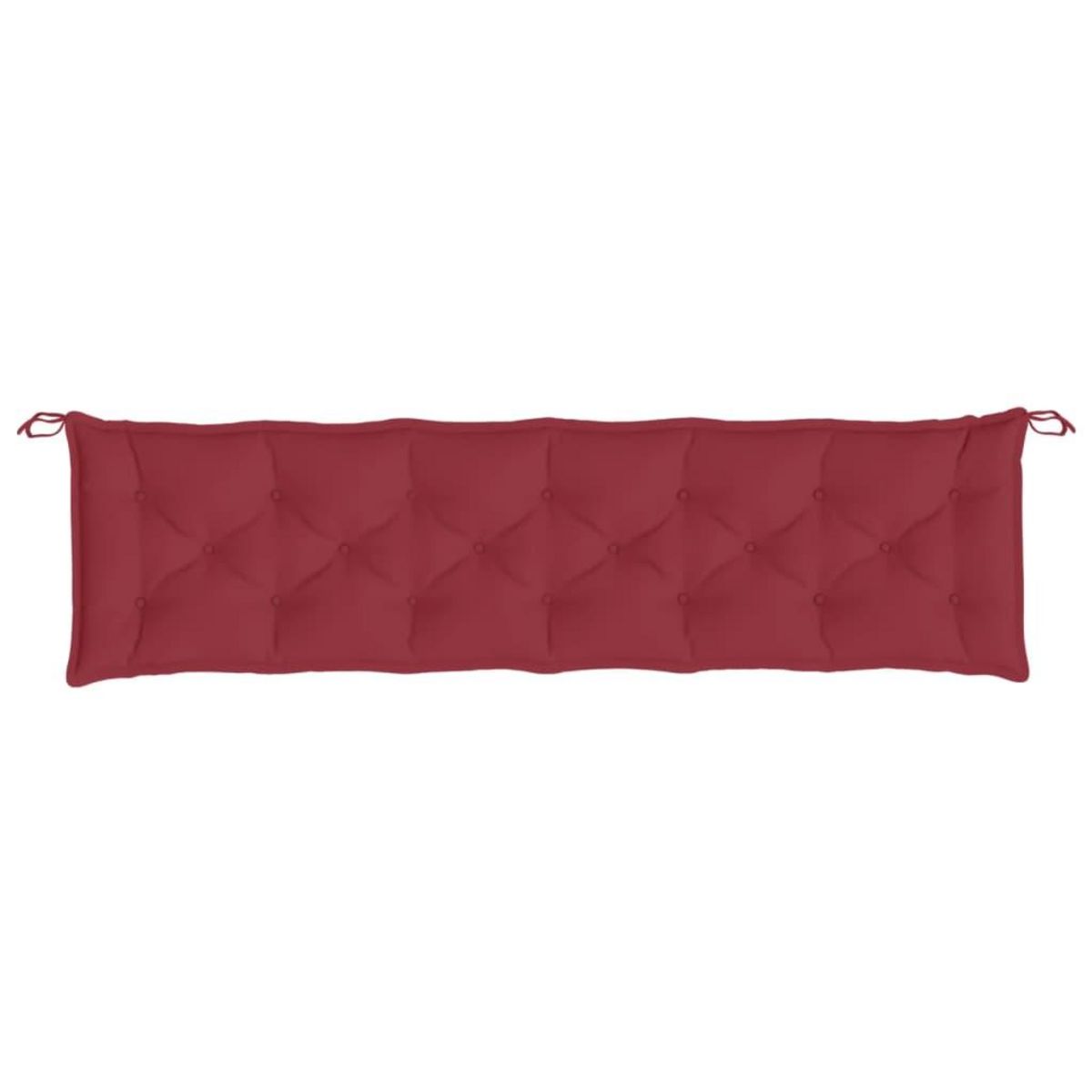 VIDAXL Coussin de banc de jardin rouge bordeaux 200x50x7 cm