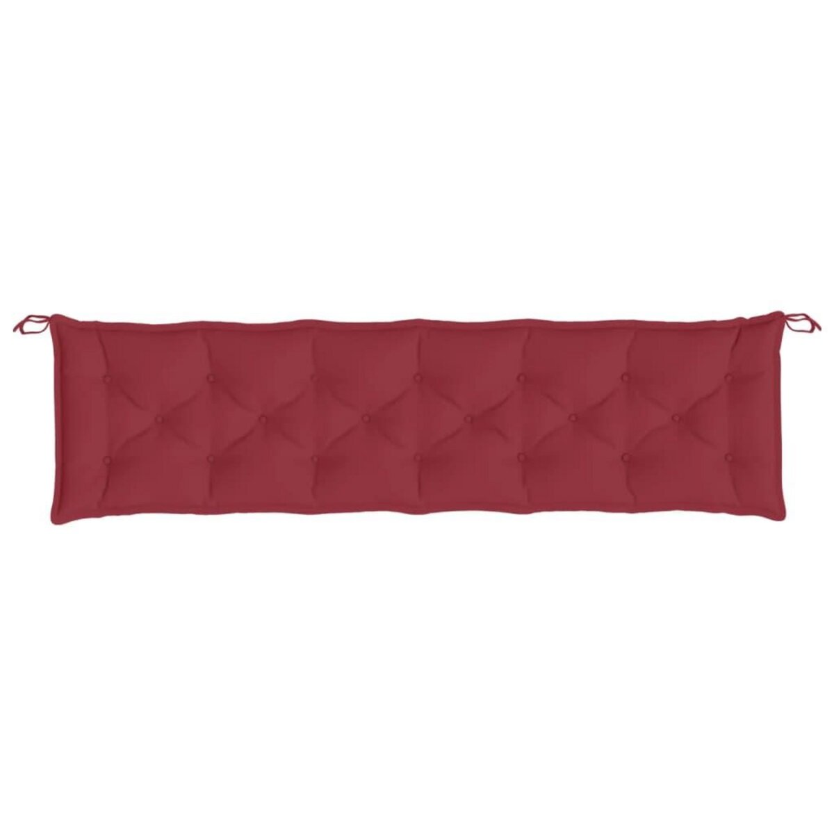VIDAXL Coussin de banc de jardin rouge bordeaux 200x50x7 cm