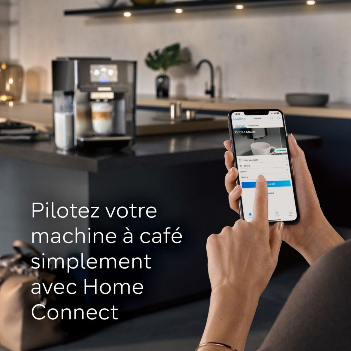 Siemens Expresso Broyeur EQ700 integral Inox Silver/Noir TQ713R03