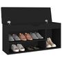 Voir la diapositive 3 : VIDAXL Banc a chaussures et coussin Noir 104x30x49cm Bois d'ingenierie