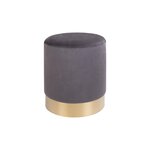 LISA DESIGN Velana - pouf - en velours. Coloris disponibles : Noir